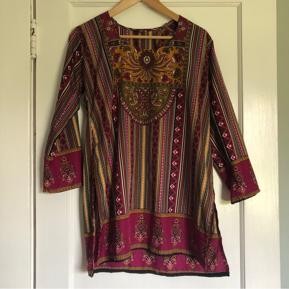 NWOT Silk shirt made in India